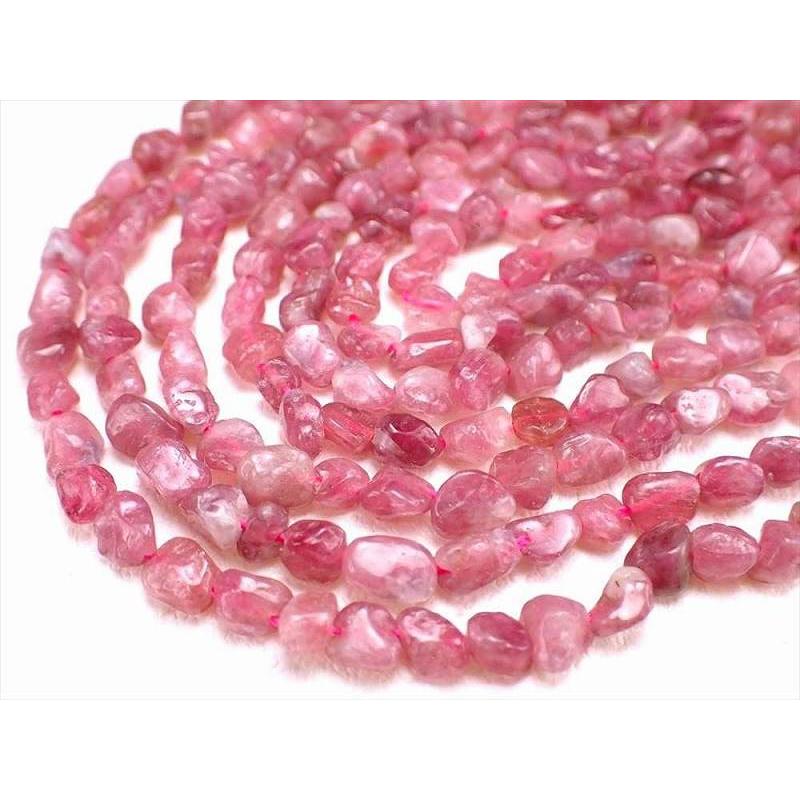 ピンクトルマリン タンブル連 幅約4-5mm 一連 約38-40cm 高品質入荷 お買い得タンブル連 ラフっぽいカット ブラジル産 rn-p パワーストーン 天然石 | ブランド登録なし | 03