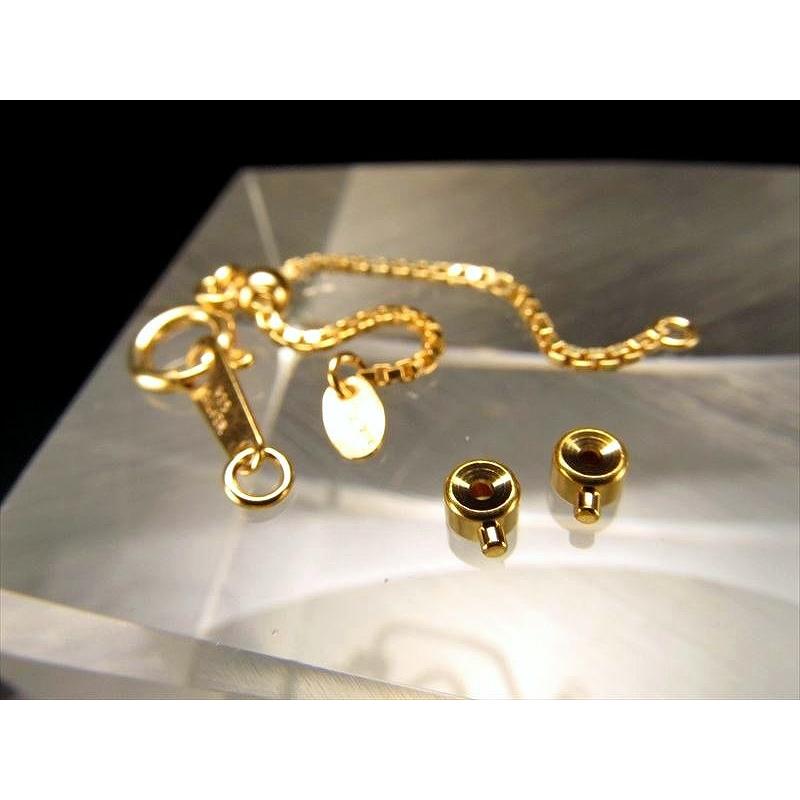 18金ゴールド仕様Silver925 アジャスター付き留め金具セット ワイヤー留め金具 ワンパッチン2個付きC18 pa-p パワーストーン | ブランド登録なし | 01