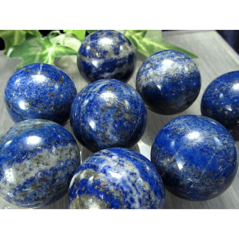 小サイズ ラピスラズリ 丸玉 直径約30mm前後 1個売り つやつや光沢のある紺色 邪気を払い幸運を呼び寄せる聖なる石 12月の誕生石 アフガニスタン産 ma-s | ブランド登録なし | 06
