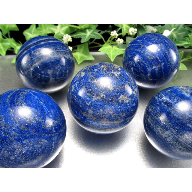 4A ラピスラズリ 丸玉 直径約54mm-56mm 1個売り つやつや光沢のある紺色 幸運を呼び寄せる ラピスラズリ 丸玉置物 アフガニスタン産 ma-s パワーストーン | ブランド登録なし