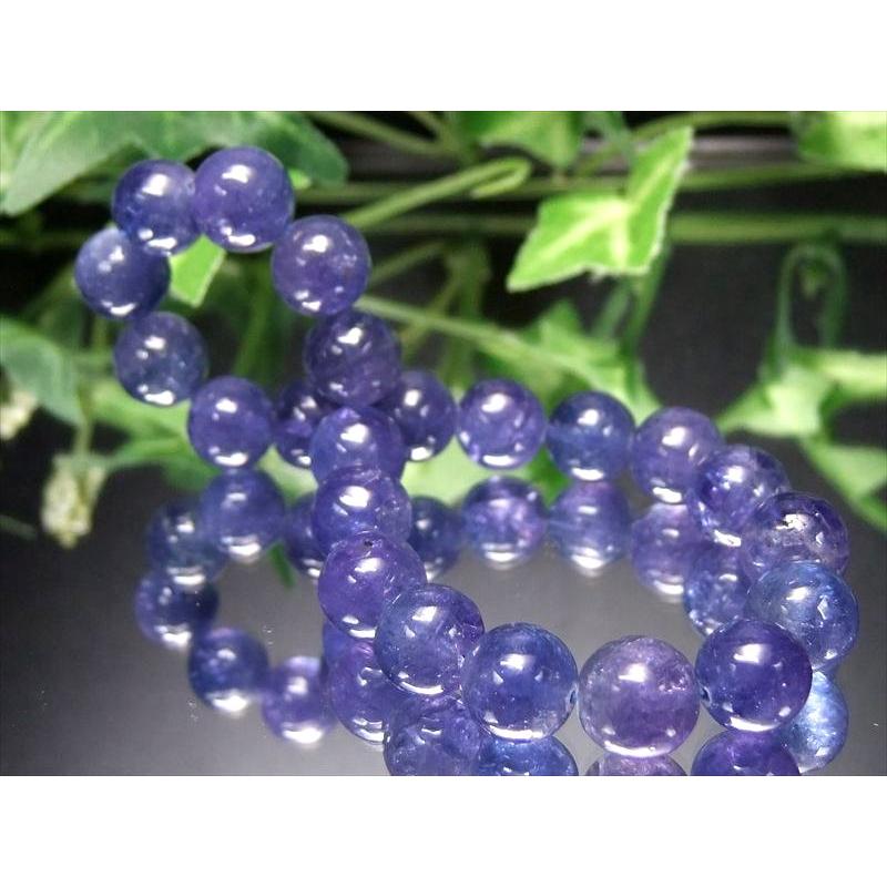 過去最高品質 S級 宝石質 タンザナイト ブレスレット 8mm-9mm×22珠