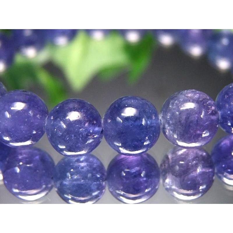 過去最高品質 S級 宝石質 タンザナイト ブレスレット 8mm-9mm×22珠