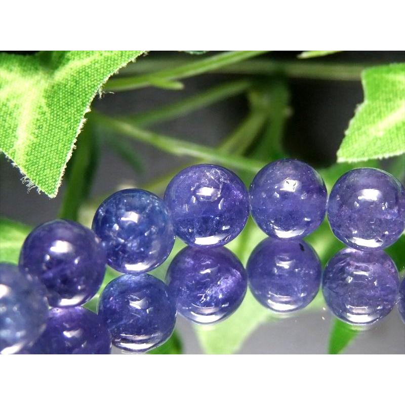 過去最高品質 S級 宝石質 タンザナイト ブレスレット 8mm-9mm×22珠