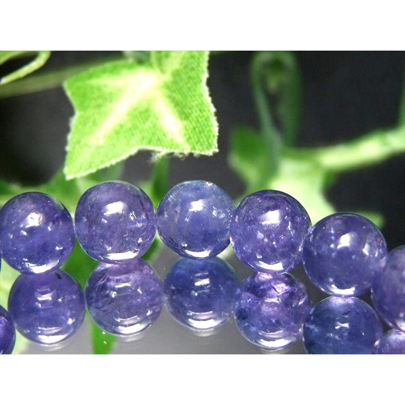 過去最高品質 S級 宝石質 タンザナイト ブレスレット 8mm-9mm×22珠