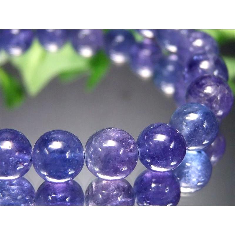 過去最高品質 S級 宝石質 タンザナイト ブレスレット 8mm-9mm×22珠