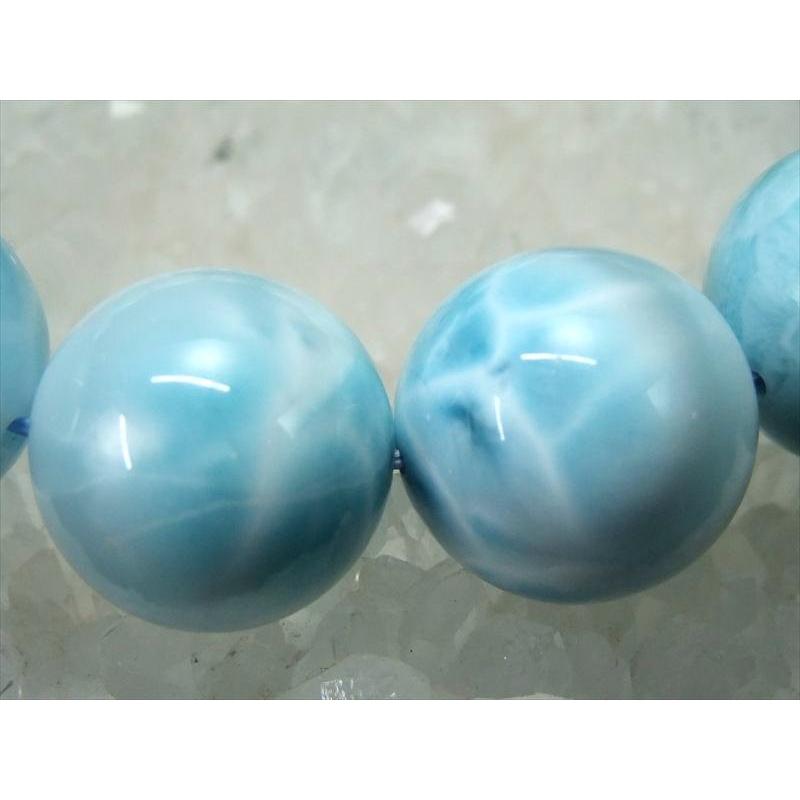 巨大 水面模様くっきり 4A ラリマー ブレスレット 18mm-18.5mm×13珠 愛