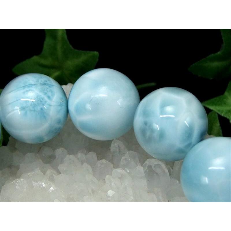 巨大 水面模様くっきり 4A ラリマー ブレスレット 18mm-18.5mm×13珠 愛