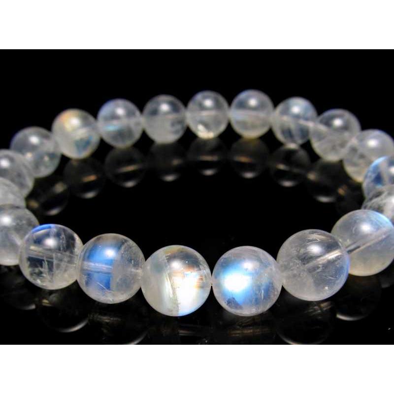 極上,小粒】ブルームーンストーン 7㎜ ブレスレット 美品 希少 天然