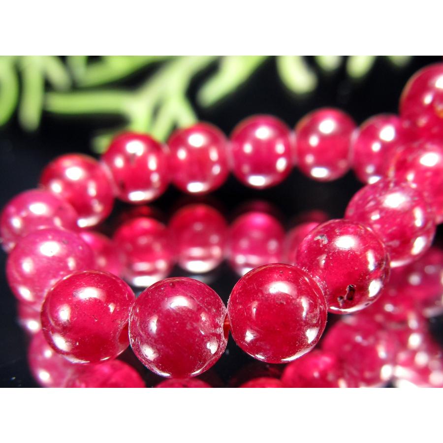 店頭展示中 ロイヤルクラス S級 宝石質 ルビー 紅玉 ブレスレット 6mm