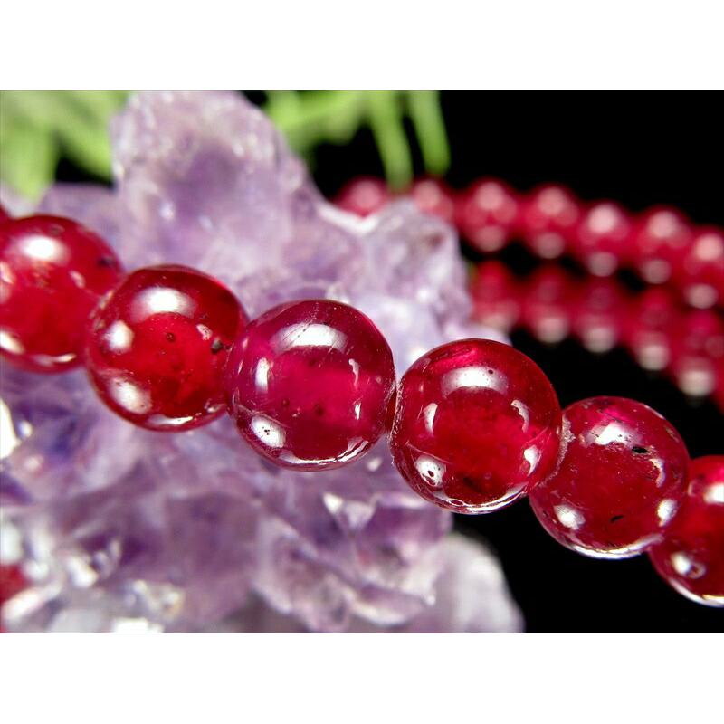 店頭展示中 ロイヤルクラス S級 宝石質 ルビー 紅玉 ブレスレット 6mm