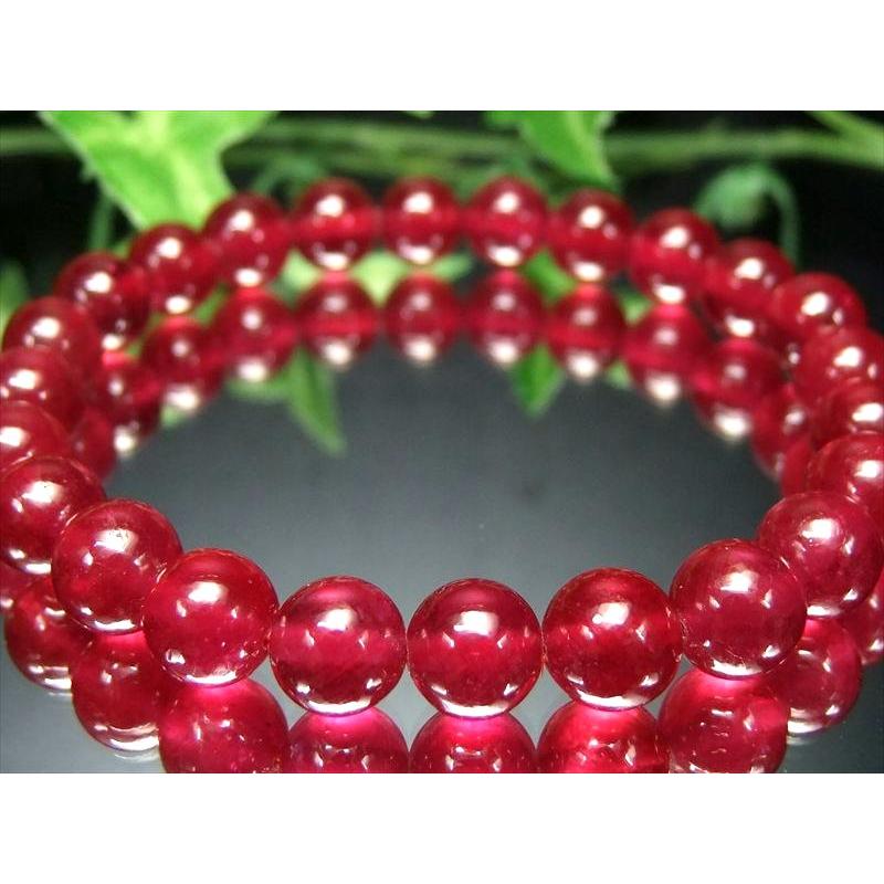 ロイヤルクラス S級 宝石質 ルビー 紅玉 ブレスレット 8mm-8.5mm×24珠