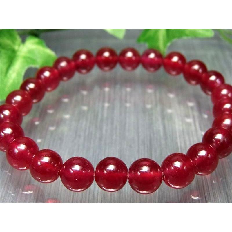 ロイヤルクラス S級 宝石質 ルビー 紅玉 ブレスレット 8mm-8.5mm×24珠