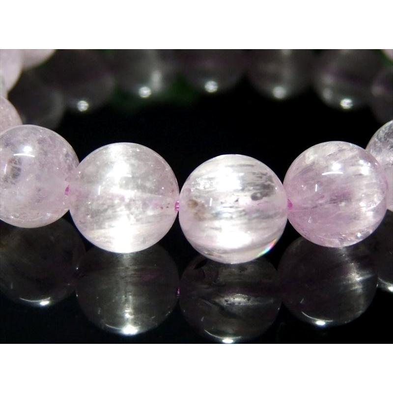 4A キャッツアイ クンツァイト ブレスレット 10.5mm-11mm×18珠 きらり