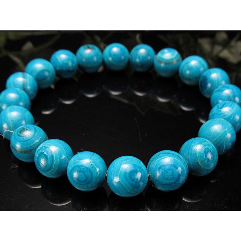 大珠 クリソコラ ブレスレット クリソコラ ブレスレット 6Aグレード アメリカ産 10mm 17.5cm