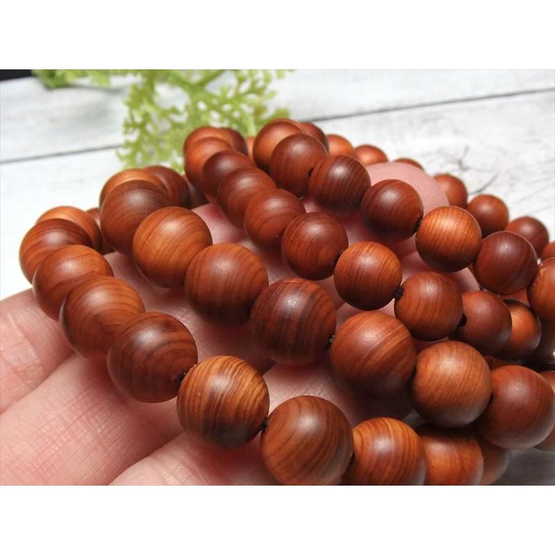 4A 崖柏木 ブレスレット 約10mm×19珠前後 ウッドビーズ 癒しの香り