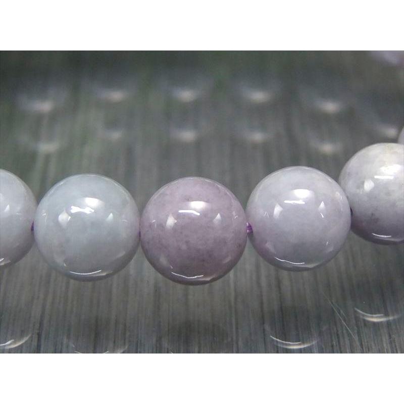 ほんのりラベンダー ラベンダー翡翠 ブレスレット 10mm10.5mm×19珠