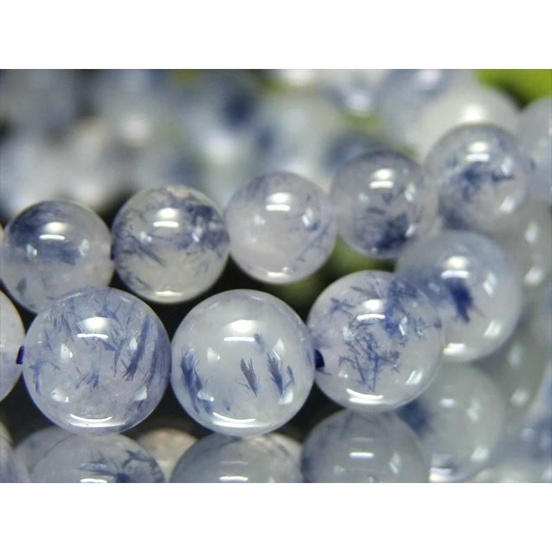 美しいブルーの結晶 AA+ デュモルチェライトインクォーツ ブレスレット  