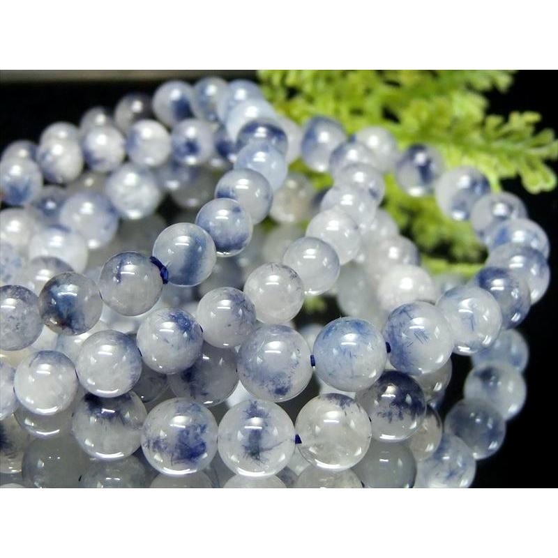 美しいブルーの結晶 AA+ デュモルチェライトインクォーツ ブレスレット  