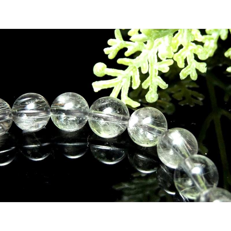 4A プラチナルチルクォーツ ブレスレット 7.5mm-8mm×24珠 落ち着きと 