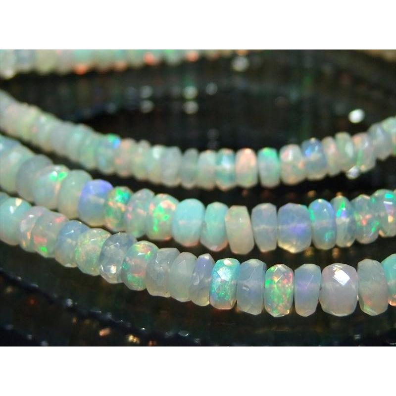 ☆キラキラ☆虹色遊色プレシャスオパールブレスレットsv925♡贅沢2連