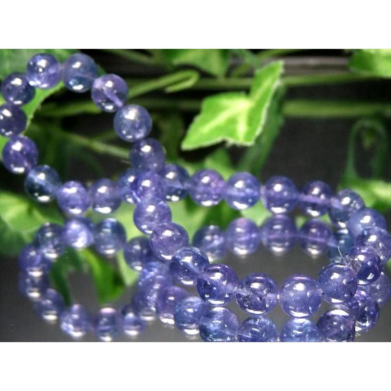 過去最高品質 S級 宝石質 タンザナイト ブレスレット 6.5mm-7mm×29珠 美麗 極上青紫 ポジティブに変換する タンザニア産 bl- パワーストーン 天然石 itkの画像