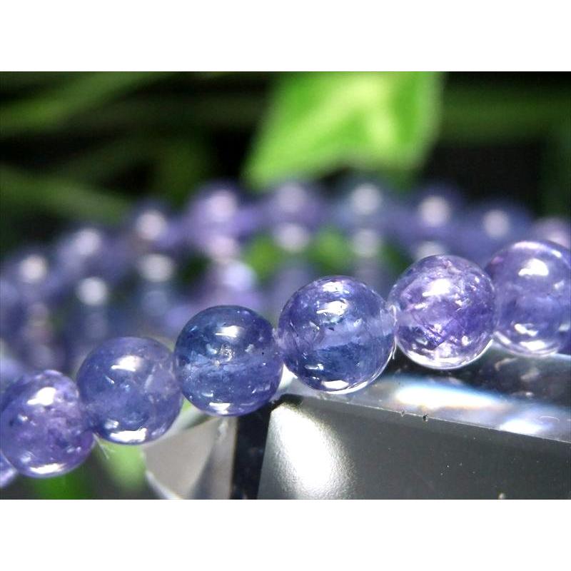 過去最高品質 S級 宝石質 タンザナイト ブレスレット 6.5mm-7mm×29珠 美麗 極上青紫 ポジティブに変換する タンザニア産 bl- パワーストーン 天然石 itkの画像