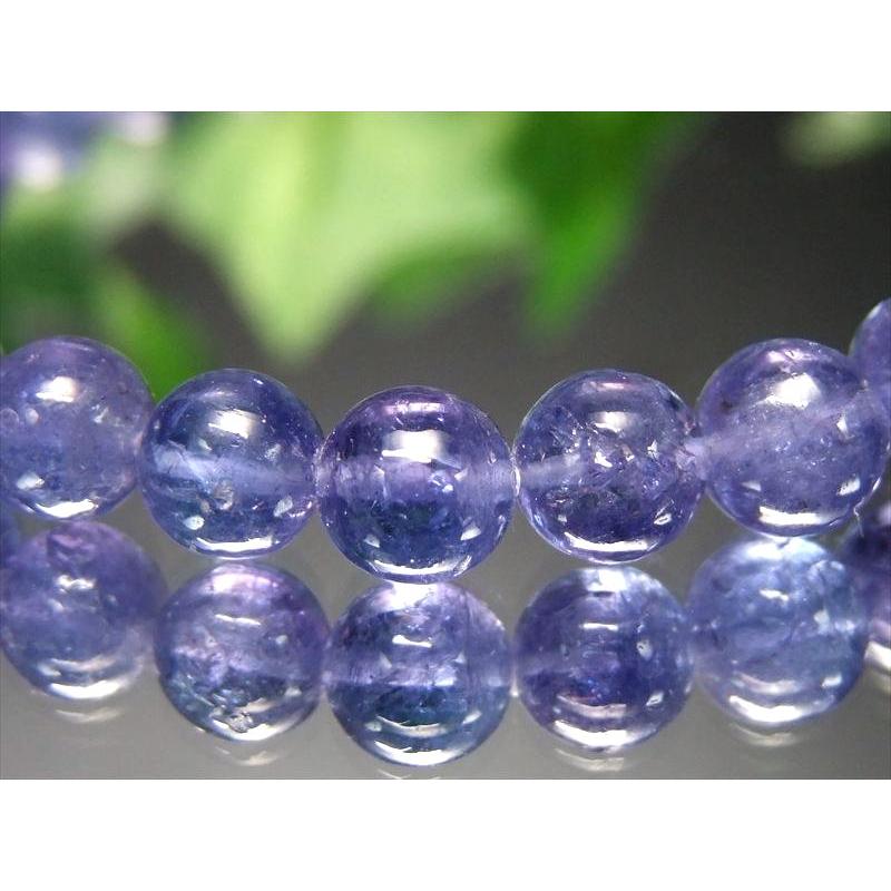 過去最高品質 S級 宝石質 タンザナイト ブレスレット 6.5mm-7mm×29珠 美麗 極上青紫 ポジティブに変換する タンザニア産 bl- パワーストーン 天然石 itkの画像