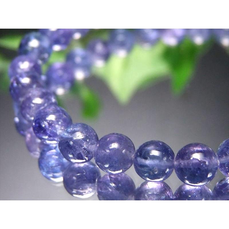 過去最高品質 S級 宝石質 タンザナイト ブレスレット 6.5mm-7mm×29珠 美麗 極上青紫 ポジティブに変換する タンザニア産 bl- パワーストーン 天然石 itkの画像
