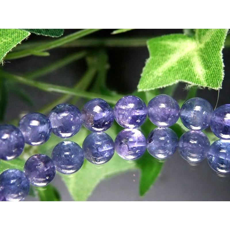 過去最高品質 S級 宝石質 タンザナイト ブレスレット 6.5mm-7mm×29珠 美麗 極上青紫 ポジティブに変換する タンザニア産 bl- パワーストーン 天然石 itkの画像