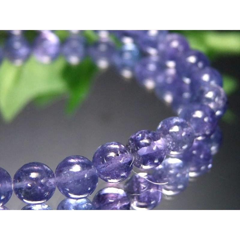 過去最高品質 S級 宝石質 タンザナイト ブレスレット 6.5mm-7mm×29珠 美麗 極上青紫 ポジティブに変換する タンザニア産 bl- パワーストーン 天然石 itkの画像