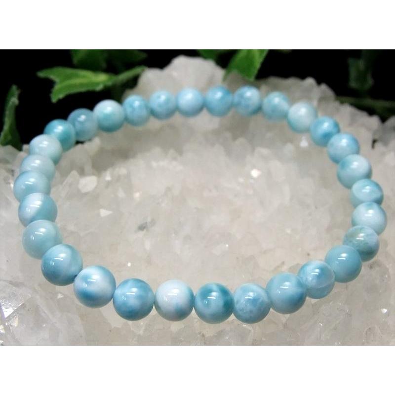 水面模様くっきり 3A+ ラリマー ブルーペクトライト ブレスレット 6mm