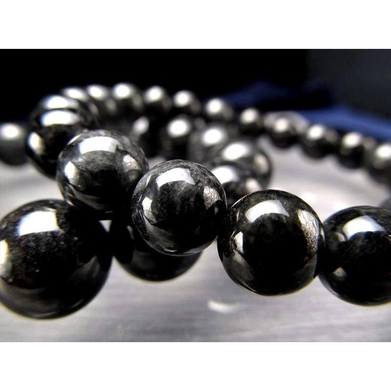 良好品質 ブラックジェイド 黒翡翠 /硬玉 ブレスレット 6mm×32珠前後