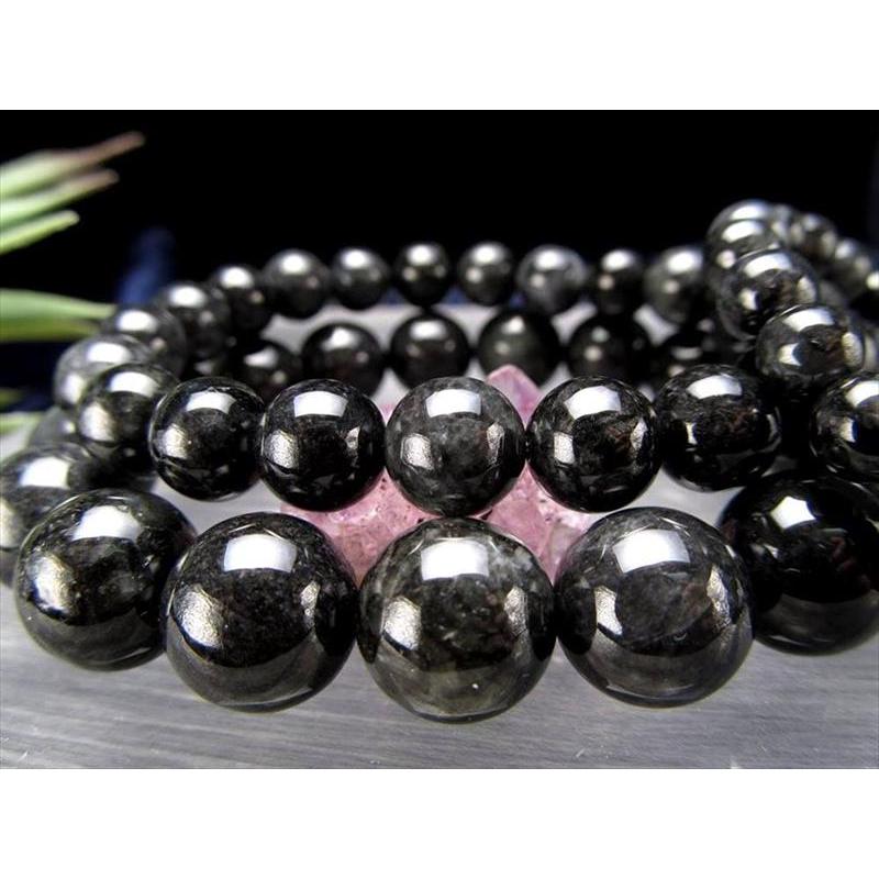 良好品質 ブラックジェイド 黒翡翠 /硬玉 ブレスレット 6mm×32珠前後