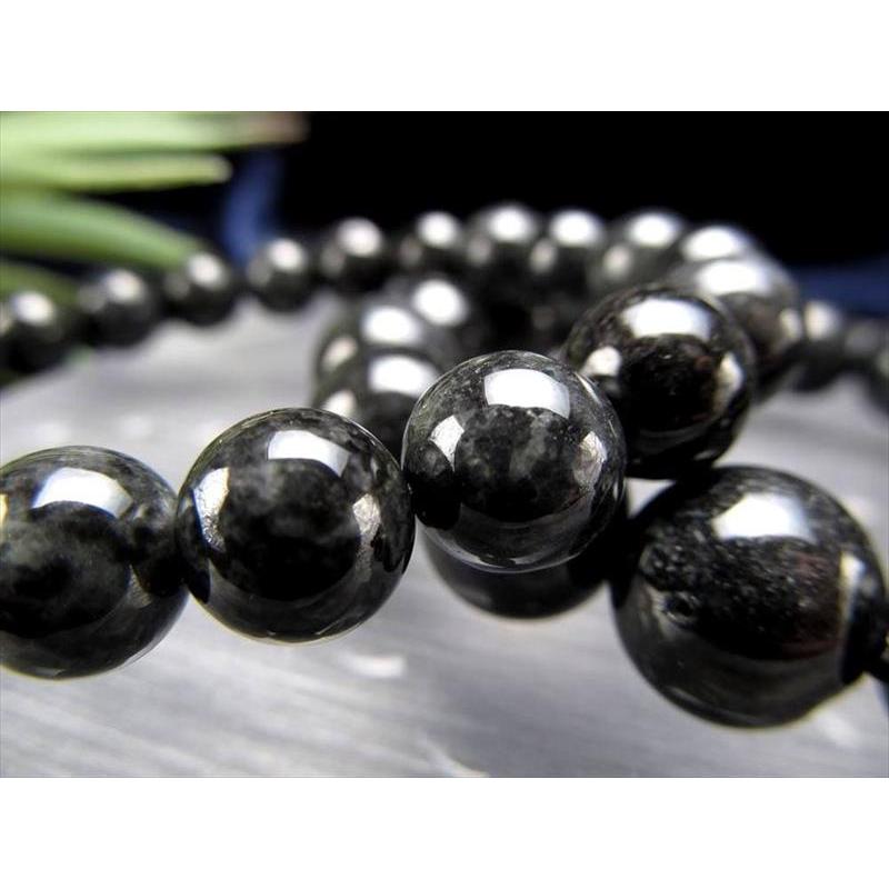 良好品質 ブラックジェイド 黒翡翠 /硬玉 ブレスレット 10mm-10.5mm×20珠前後 ビルマ翡翠 成功と繁栄の象徴 墨色のような深い色合い ミャンマー産_7