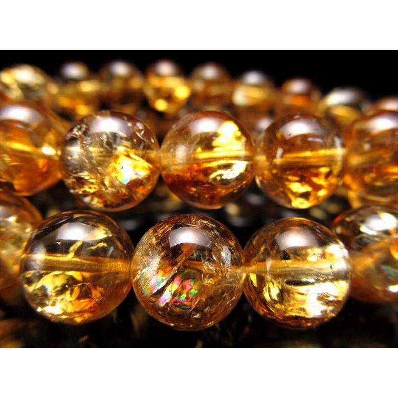 金運アップ！虹が出る◇アイリスシトリン◇丸玉約42㎜