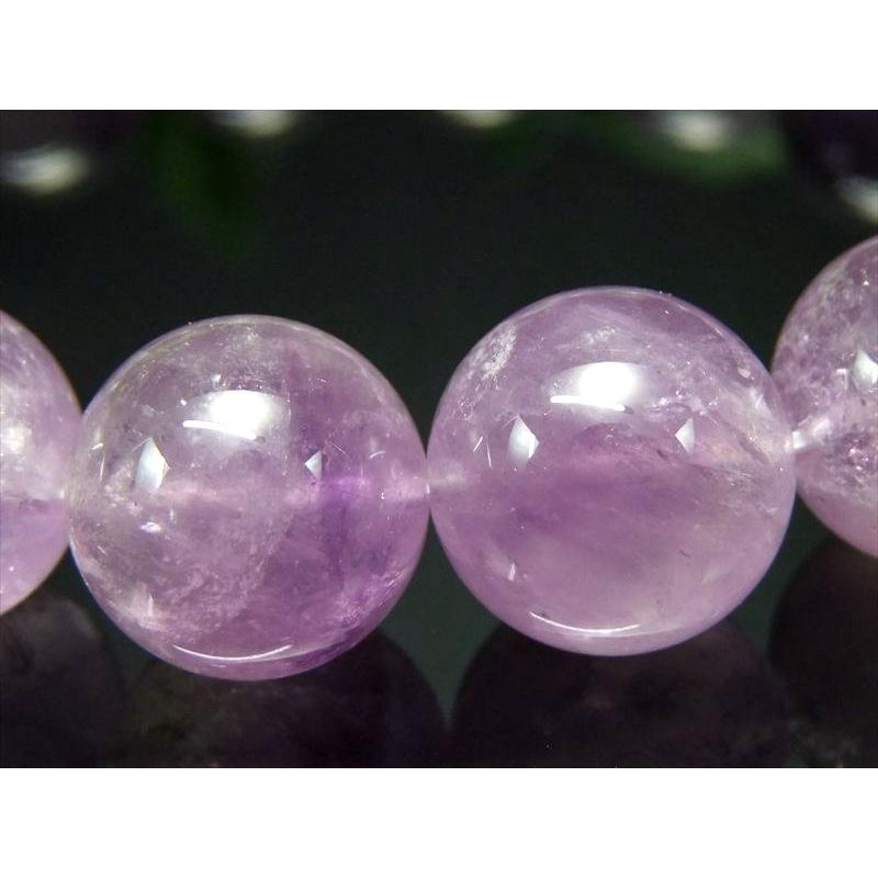 店頭展示中 激レア・濃厚色 大珠 モンドクォーツエレスチャル ブレスレット 約14mm-14.5mm×16珠 世界的希少水晶 ギャランティーカード付き タンザニアの画像