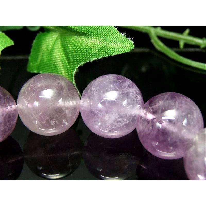 店頭展示中 激レア・濃厚色 大珠 モンドクォーツエレスチャル ブレスレット 約14mm-14.5mm×16珠 世界的希少水晶 ギャランティーカード付き タンザニアの画像