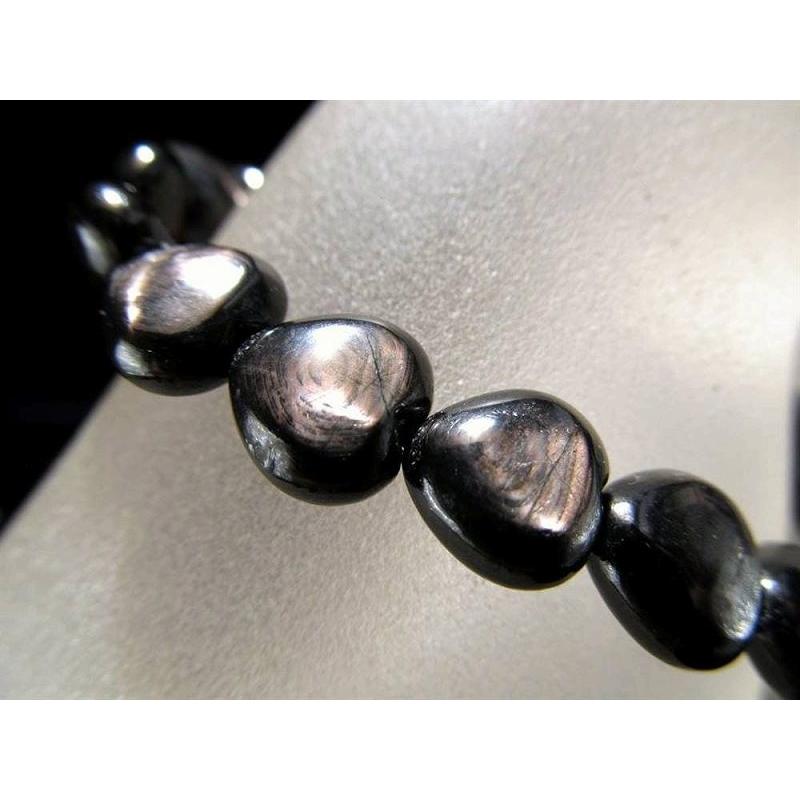 希少 ハイパーシーン ハート型 ブレスレット 幅約10mm 神秘的に浮かぶ