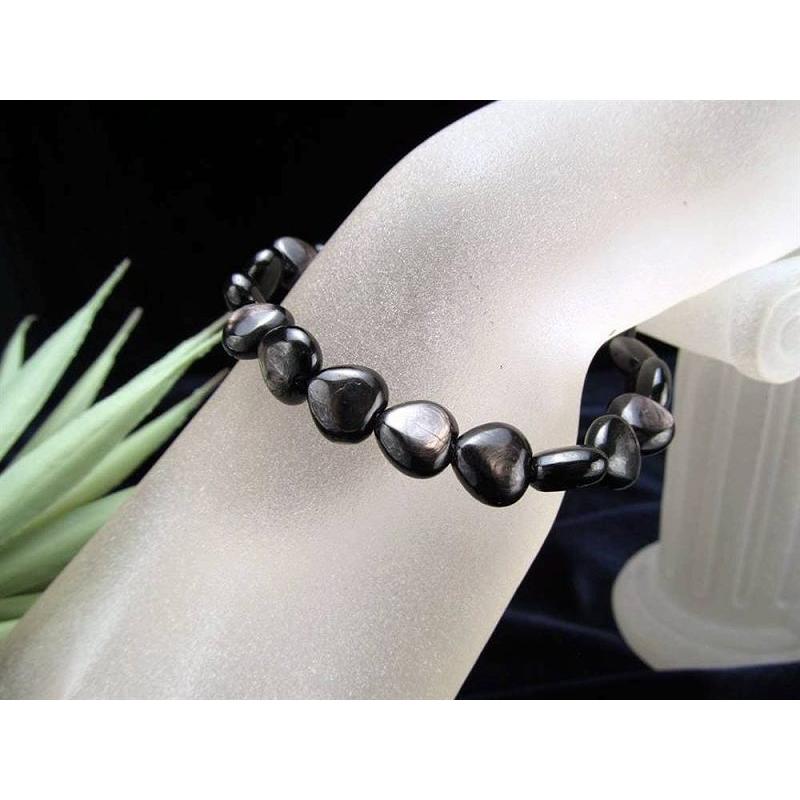 希少 ハイパーシーン ハート型 ブレスレット 幅約10mm 神秘的に浮かぶ