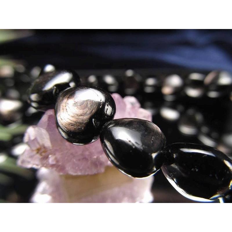 希少 ハイパーシーン ハート型 ブレスレット 幅約10mm 神秘的に浮かぶ