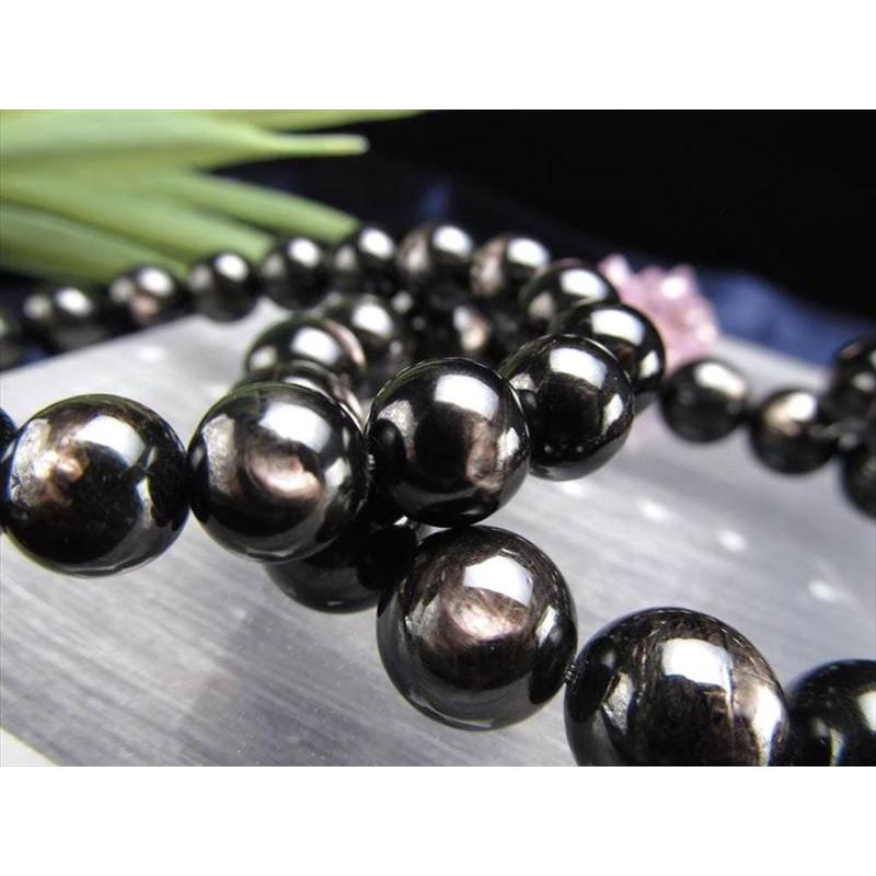 希少石 ハイパーシーン ブレスレット 11.5mm-12mm×18珠前後 艶光沢抜群