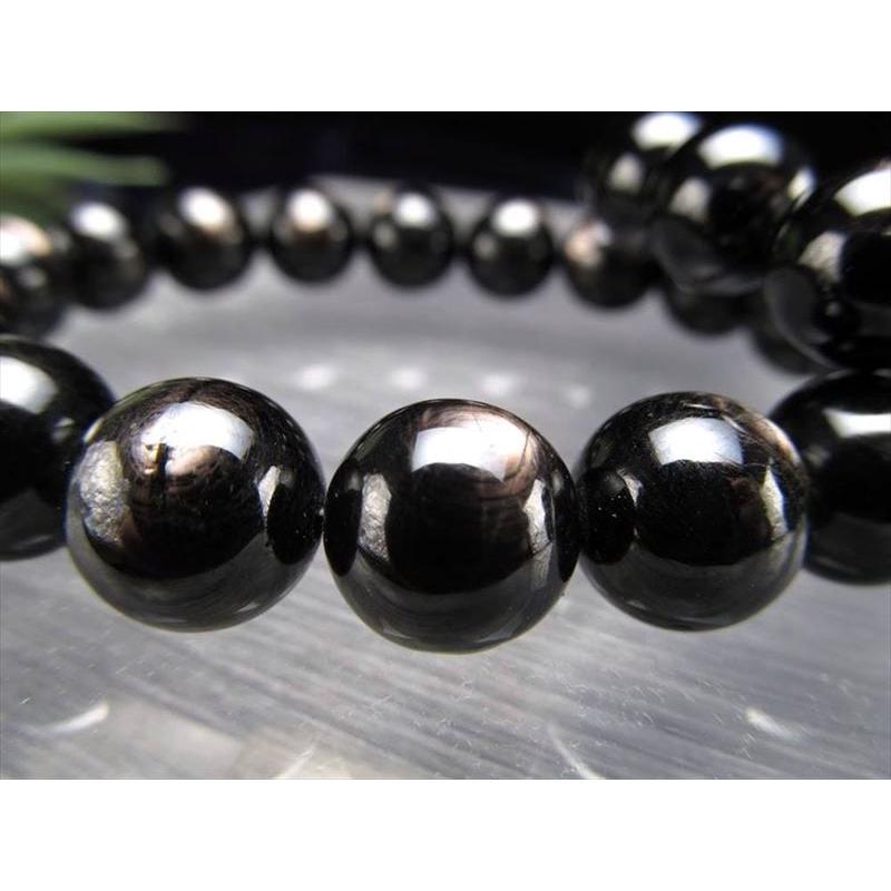 希少石 ハイパーシーン ブレスレット 11.5mm-12mm×18珠前後 艶光沢抜群
