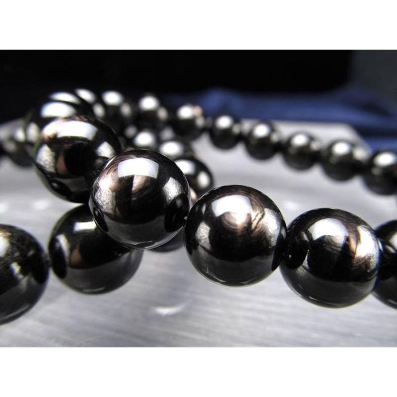 希少石 ハイパーシーン ブレスレット 11.5mm-12mm×18珠前後 艶光沢抜群