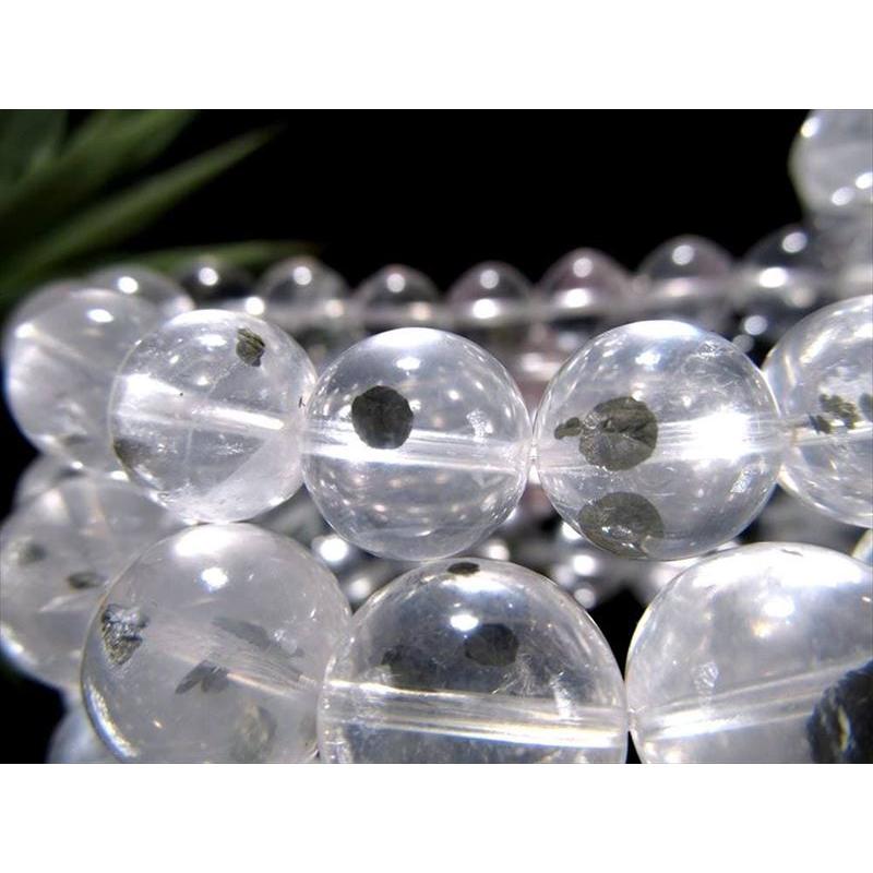 マーカサイトインクォーツ 白鉄鉱入り水晶 ブレスレット 8.5mm-9mm×22 