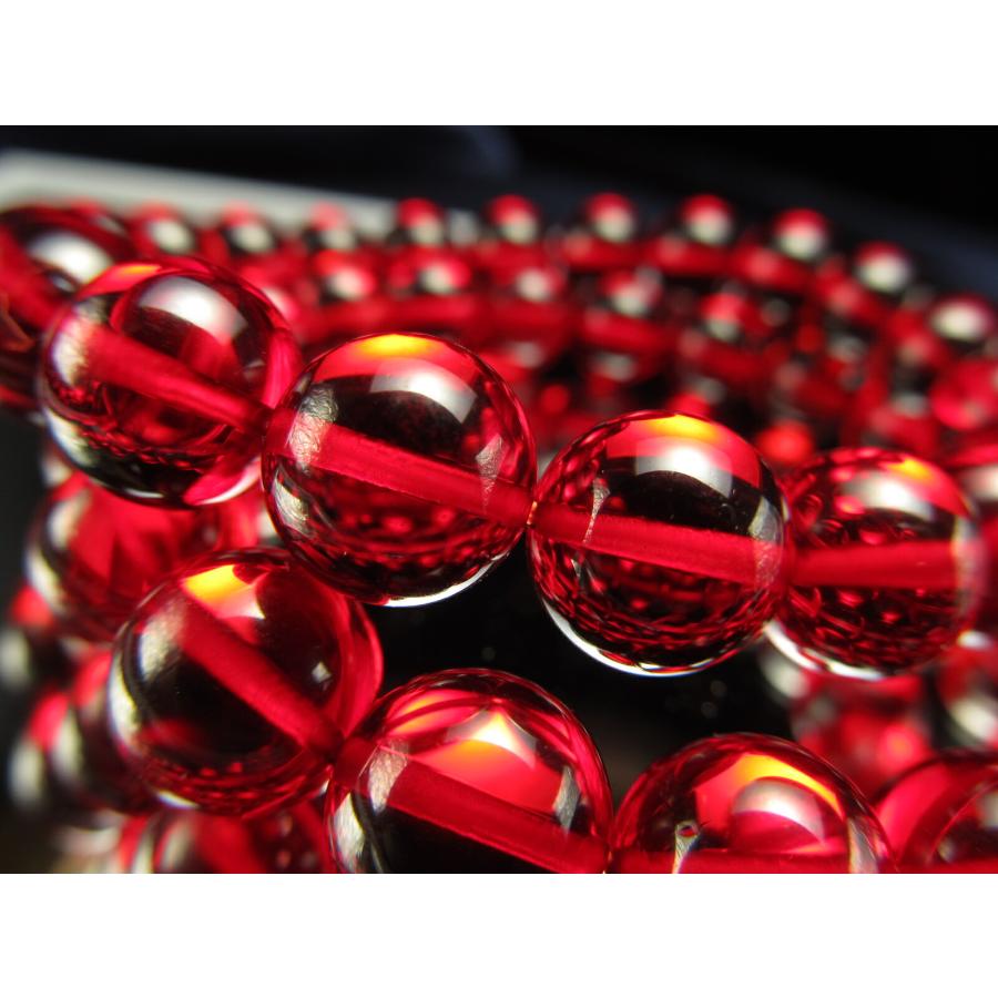5A ルビーレッドアンバー ブレスレット 8mm-8.5mm×22珠前後 発色美しい 