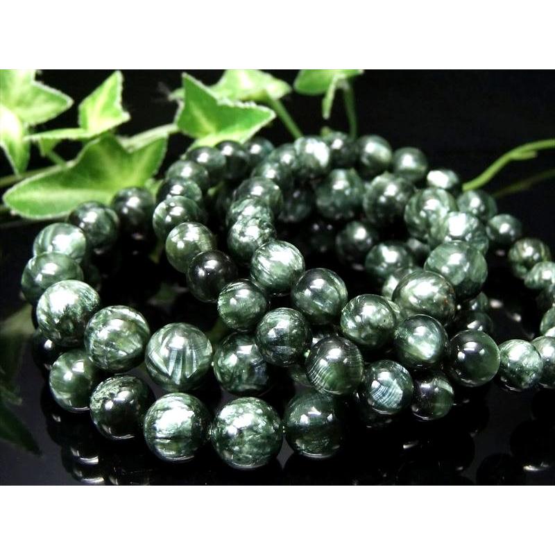 一点物天然石ハンドメイドブレス虹水晶セラフィナイトグリーン