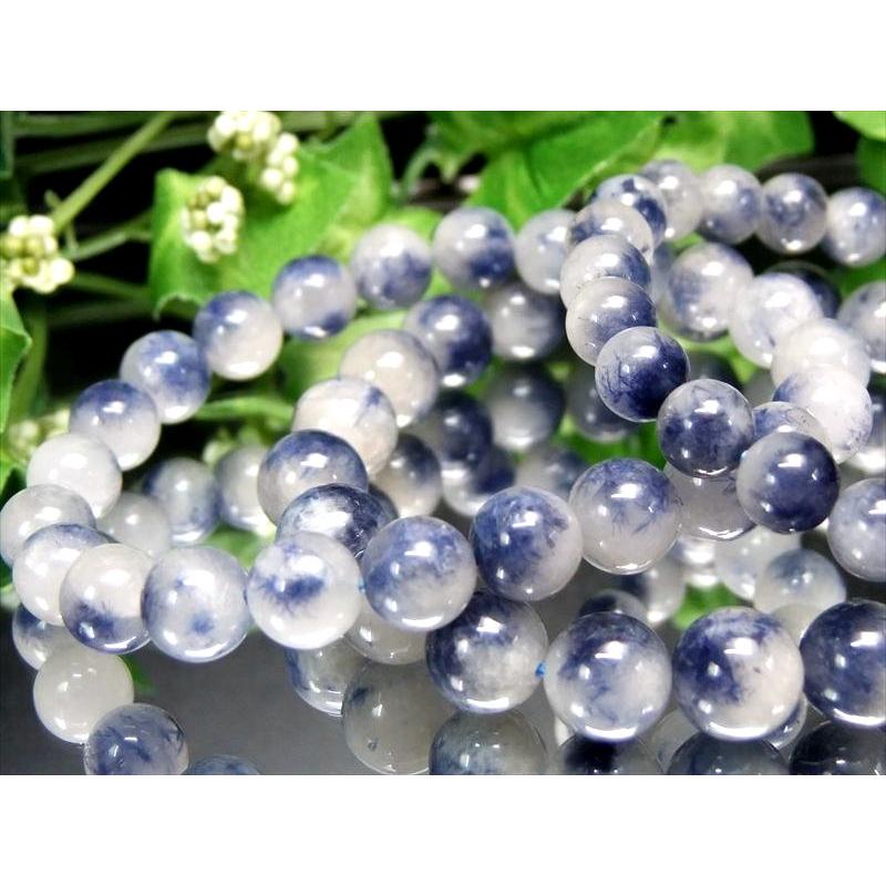 白地に映える深い瑠璃色 AA+ デュモルチェライトインクォーツ