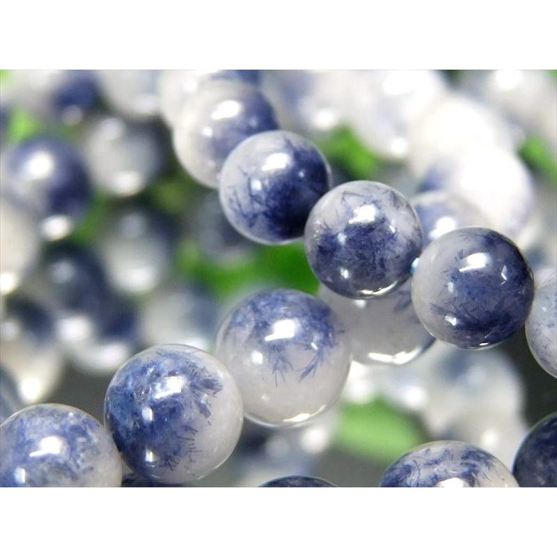 白地に映える深い瑠璃色 AA+ デュモルチェライトインクォーツ