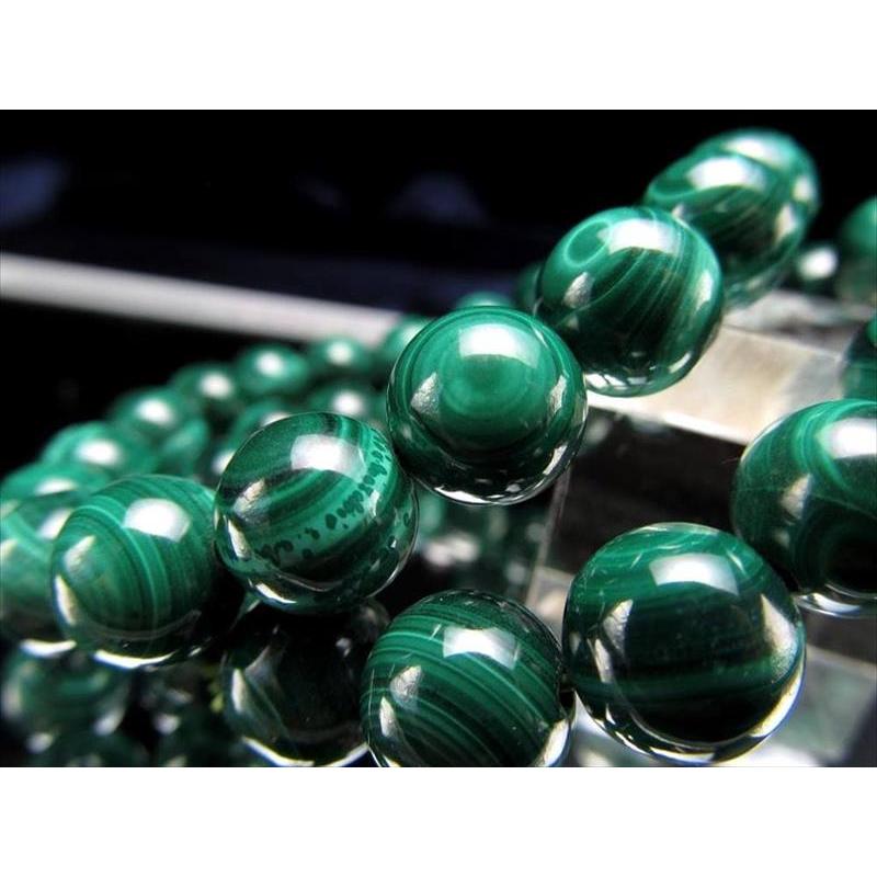 天眼マラカイト ブレスレット 約9mm-9.5mm×21珠前後 希少 天眼模様入り 