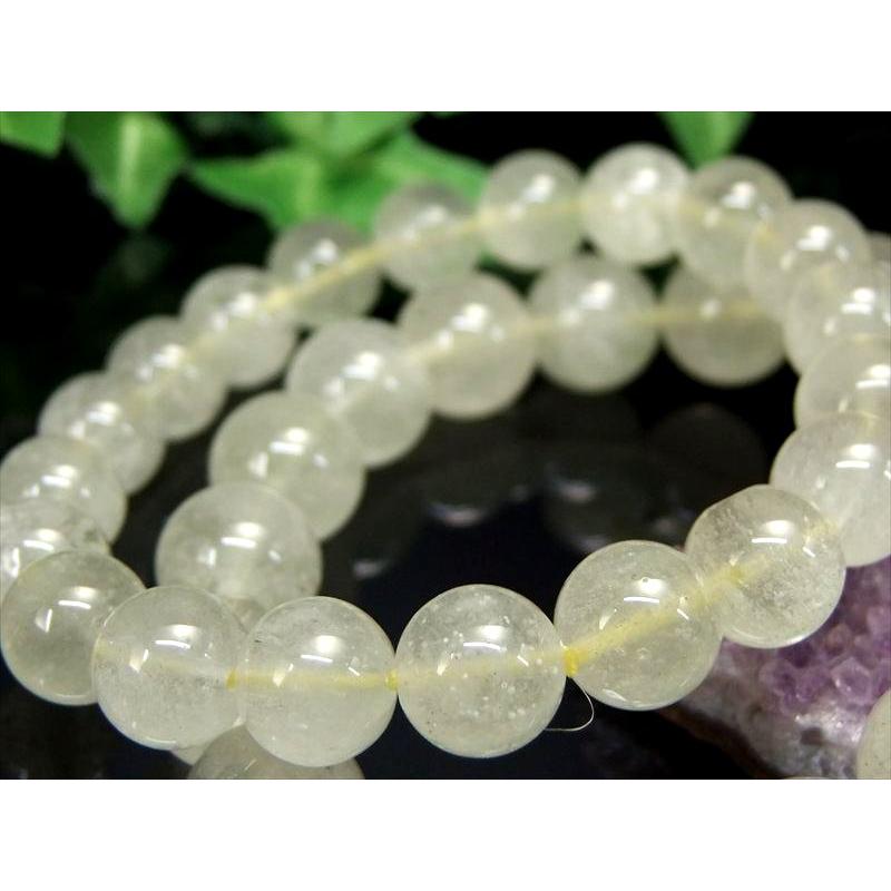 ナチュラルタイプ リビアングラス ブレスレット 約12mm-12.5mm×17珠